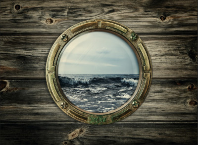 Autocolant Marea prin hublou, 220 x 135 cm foto