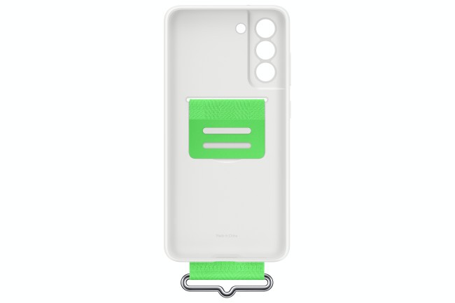 Galaxy S21 FE; Silicone Cover with Strap; White &quot;EF-GG990TWEGWW&quot;