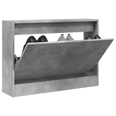 vidaXL Pantofar, gri beton, 80x21x57 cm, lemn prelucrat foto
