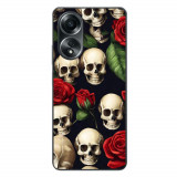 Husa compatibila cu Oppo A58 4G Silicon Gel Tpu Model Skulls and Roses