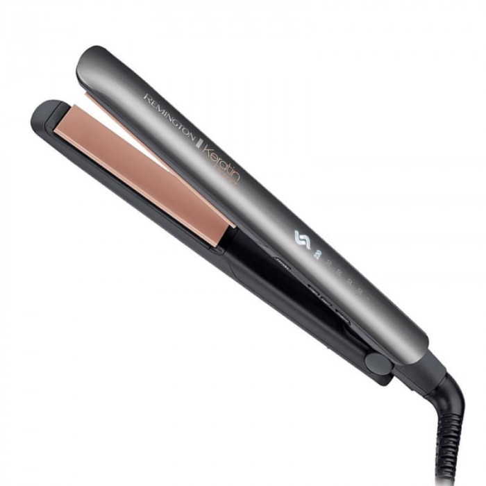 Presă pentru păr Remington S8598 Keratin Protect Intelligent, 150-230 C, ceramică, gri