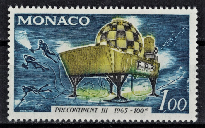 MONACO 1966 - Explorari subacvatice/ serie completa MNH