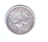 Moneda Noua Caledonie 2 francs/franci 1983, stare buna, curata, Australia si Oceania, Aluminiu