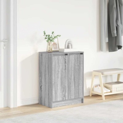 Dulap de pantofi gri Sonoma 57x34x76 cm lemn prelucrat foto