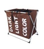 Organizator cos de rufe cu 3 compartimente, maro, Oem