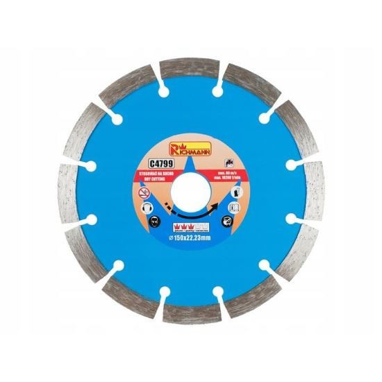Disc diamantat segmentat, beton, taiere uscata,150 mm/22.23 mm, Richmann