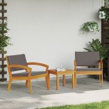 VidaXL Scaune de grădină, 2 buc., 59,5x70,5x72,5 cm, lemn masiv acacia