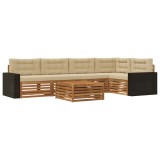 vidaXL Set de canapele de exterior 6 pcs Natural și Bej 3383396