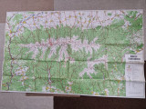 Harta muntii fagaras - din anul 1986 - dimensiuni 90/52 cm