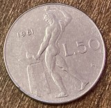 C50 - Moneda foarte veche - Italia - 50 lire - 1981
