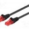Patch cord Cat 6, U/UTP, conexiune 1:1, 0.25m, Goobay - 95255
