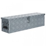 Cumpara ieftin Cutie din aluminiu, 80,5 x 22 x 22 cm, argintiu, vidaXL