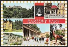 CEHOSLOVACIA - KARLOVY VARY - LAZENSKE - COLAJ - CP CIRCULATA #colectosfera foto