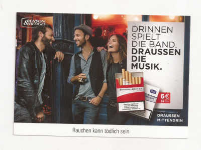 FA32-Carte Postala- Germania - Reclama Tigari Benson Hedges, necirculata foto