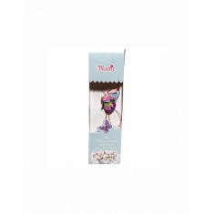 Martisor tip brosa cu model fluturas multicolor pentru 1 si 8 martie