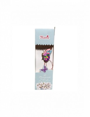 Martisor tip brosa cu model fluturas multicolor pentru 1 si 8 martie foto