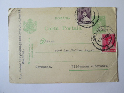 Carte postala tipografiata circulata 1930 Mihai I rege copil 1927-1930 foto