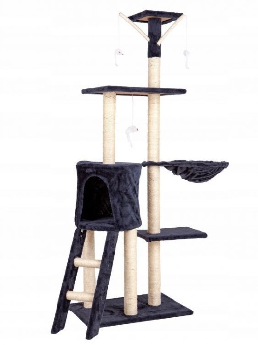 Macska kapar&oacute;fa 138 cm sz&uuml;rke