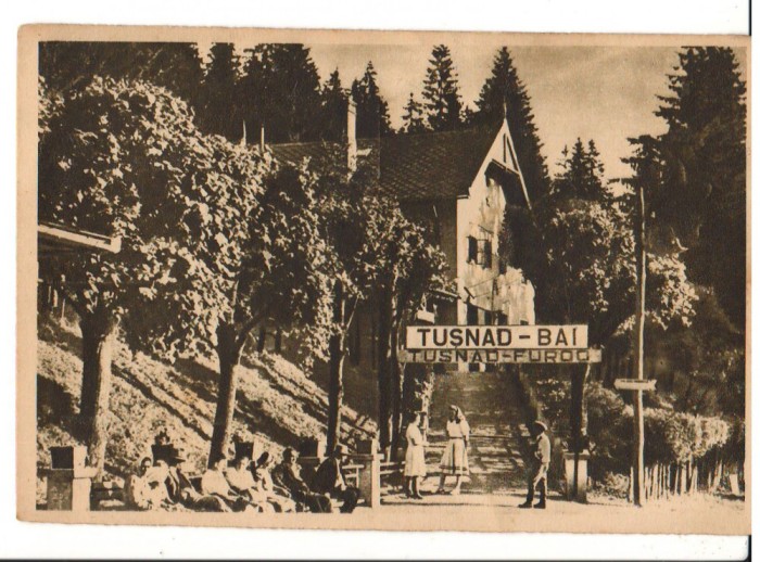 CPIB 16511 CARTE POSTALA - TUSNAD BAI. VEDERE, RPR, LIBRARIA NOASTRA