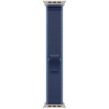 Curea pentru Apple Watch 49mm, Blue/Bright Blue Trail Loop - M/L - Natural Titanium Finish