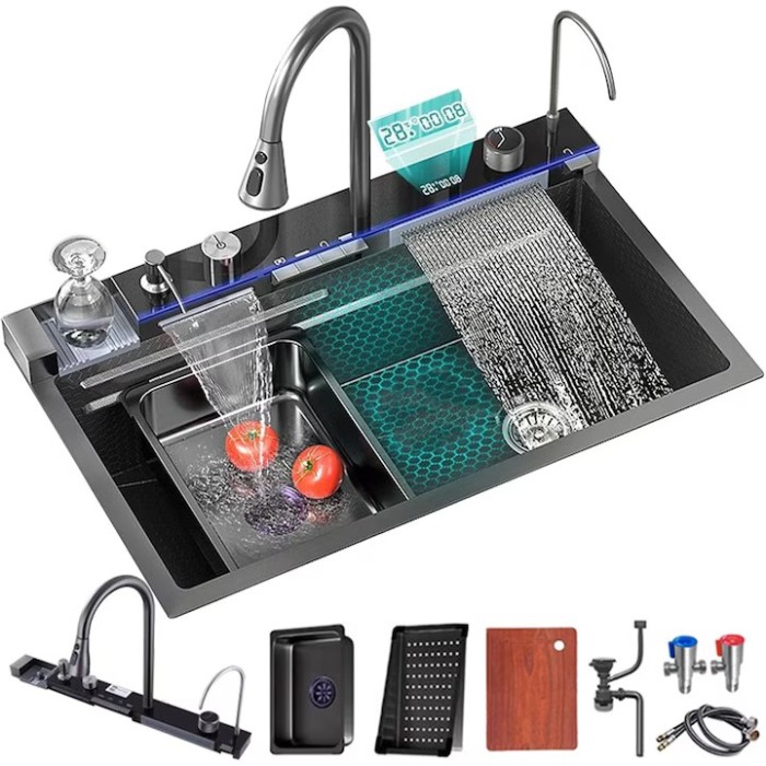 Chiuvetă Multifuncțională Smart, Afisaj digital, LED, 80 x 45 cm