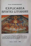 Explicarea Sfintei Liturghii Protos Nicodim Mandita carte religioasa romana coperta necartonata 608 pagini stare buna