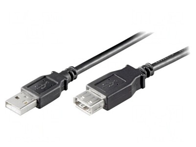 Cablu USB 2.0 A-A 3m Negru foto
