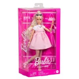 Papusa in rochie roz cu fundita, Barbie, Deluxe Style, HYV27