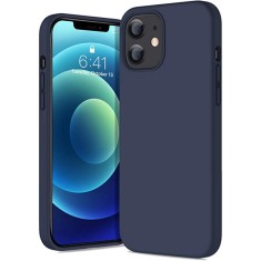 Husa protectie pentru apple iphone 12 / 12 pro silicon albastru navy (midnight blue)