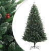 Pom de Crăciun artificial cu balamale &amp; fructe roșii 210 cm