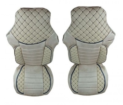 2 x Huse pentru MAN TGX TGA TGM TGL TGS Camioane Bej Piele Textil foto
