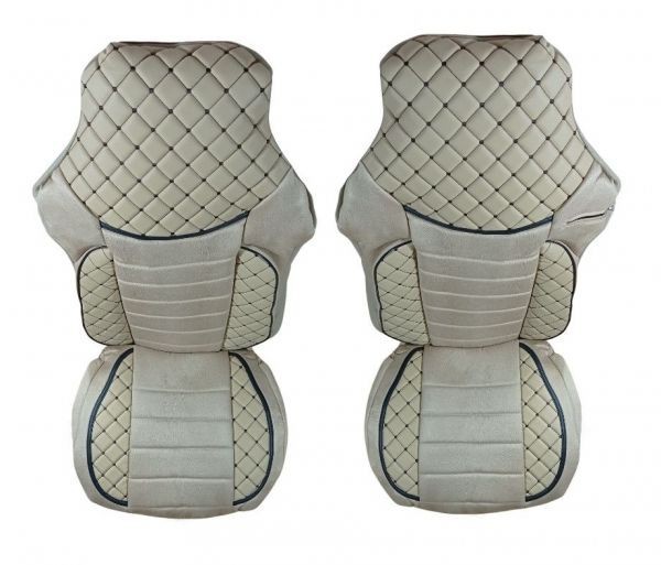 2 x Huse pentru MAN TGX TGA TGM TGL TGS Camioane Bej Piele Textil