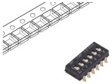 Comutator DIP-SWITCH 6 Secțiuni OFF-ON 24VDC