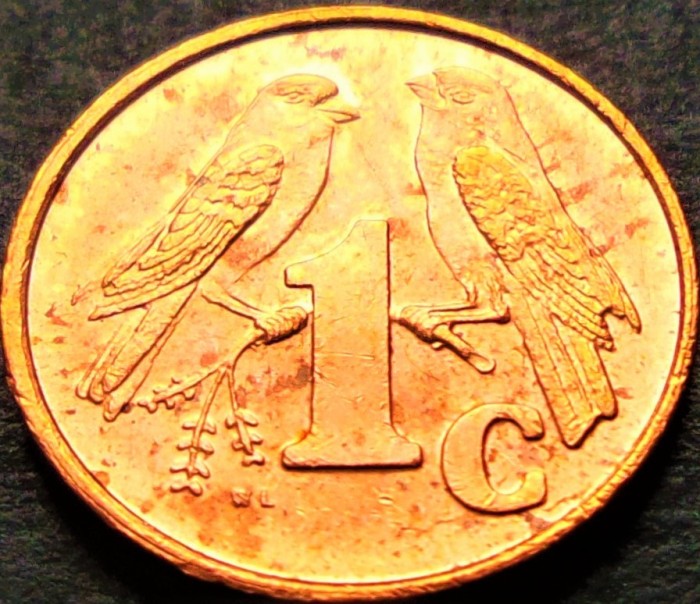 Moneda 1 CENT - AFRICA de SUD, anul 1999 *cod 5294 = ISEWULA AFRIKA
