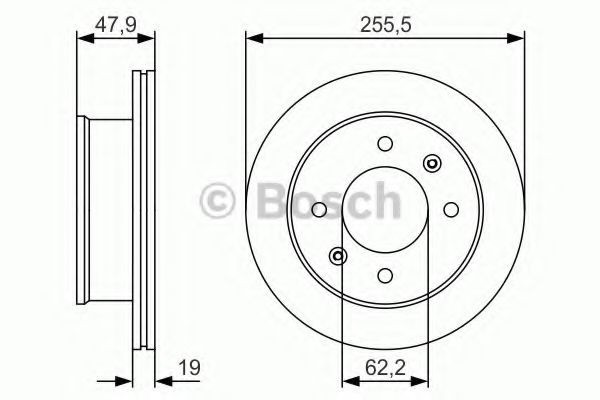Disc frana HYUNDAI GETZ (TB) (2002 - 2010) BOSCH 0 986 479 S21