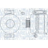 Alternator Ford Galaxy 2 (Wa6) 05.06-06.15, Mondeo 4 Turnier (Ba7) 03.07-01.15, S-Max (Wa6) 05.06-12.14, 2.0, 2.0 Flexifuel, 2.0 LPG, MAGNETI MARELLI