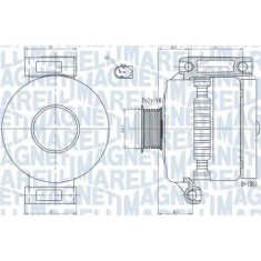 Alternator Ford Galaxy 2 (Wa6) 05.06-06.15, Mondeo 4 Turnier (Ba7) 03.07-01.15, S-Max (Wa6) 05.06-12.14, 2.0, 2.0 Flexifuel, 2.0 LPG, MAGNETI MARELLI