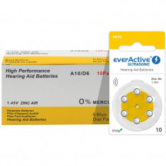 Baterii EverActive 10 pentru aparate auditive 10 Blistere /60 Bucati foto