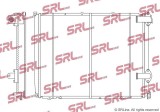 Radiator Renault Safrane 92-00, motor: 2.1 D, 2.2 dT, 2.5 D, 589x455x42, SRLine, Aluminiu/ Plastic brazat, 7701035723