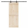 VidaXL Set feronerie pentru uși glisante, negru, 213,5 cm, oțel 4009707