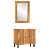 Set dulapuri de baie, 2 piese, lemn masiv de acacia GartenMobel Dekor, vidaXL