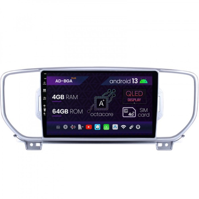 Navigatie Kia Sportage (2016-2018), Android 13, A-Octacore 4GB RAM + 64GB ROM, 9 Inch - AD-BGA9004+AD-BGRKIT150V2