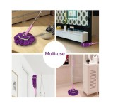 Mop Rotativ cu Autostorcere, Microfibra, Uscat/Umed, 118x45 cm, Curatare Gresie, Lemn