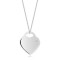 Colier din argint 925 - lacat atarnand in forma de inima, diamant transparent