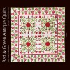 2024 Wall Calendar Red &amp; Green Antique Quilts from the Poos Collection: 12 Months; 12&quot;&quot; X 12&quot;&quot;