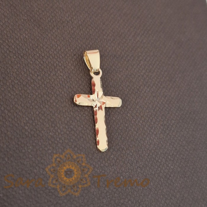 Cruciulita 1.5 cm cu gravura , Simbolul Maicii si Pruncului