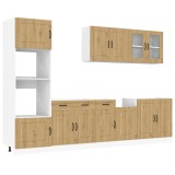 Set dulap de bucatarie 7 piese &bdquo;Kalmar&rdquo; stejar artizanal lemn