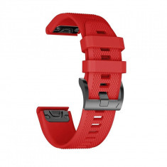 Curea silicon Tech-Protect Smooth Garmin Fenix 3/5X/3HR/5X Plus/6X/6X Pro Red foto