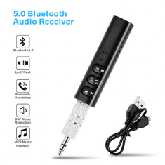 Adaptor Bluetooth 5.0 cu jack 3.5MM Receiver Wireless Aux pentru masina