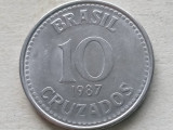 BRAZILIA-10 CRUZADOS 1987, America Centrala si de Sud, Fier
